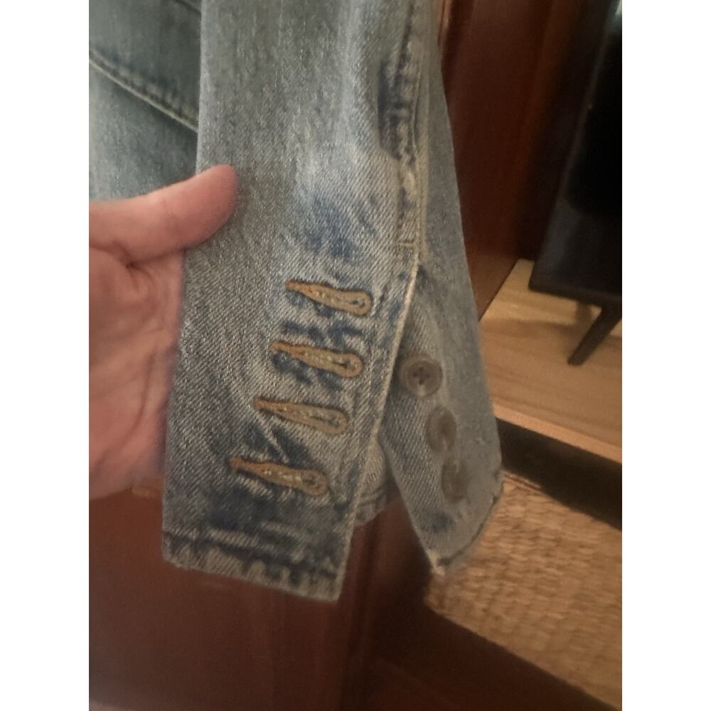 Vintage Ralph Lauren Y2K Blue Label Denim Jacket 2 Corset Fit neck piece - Picture 3 of 14